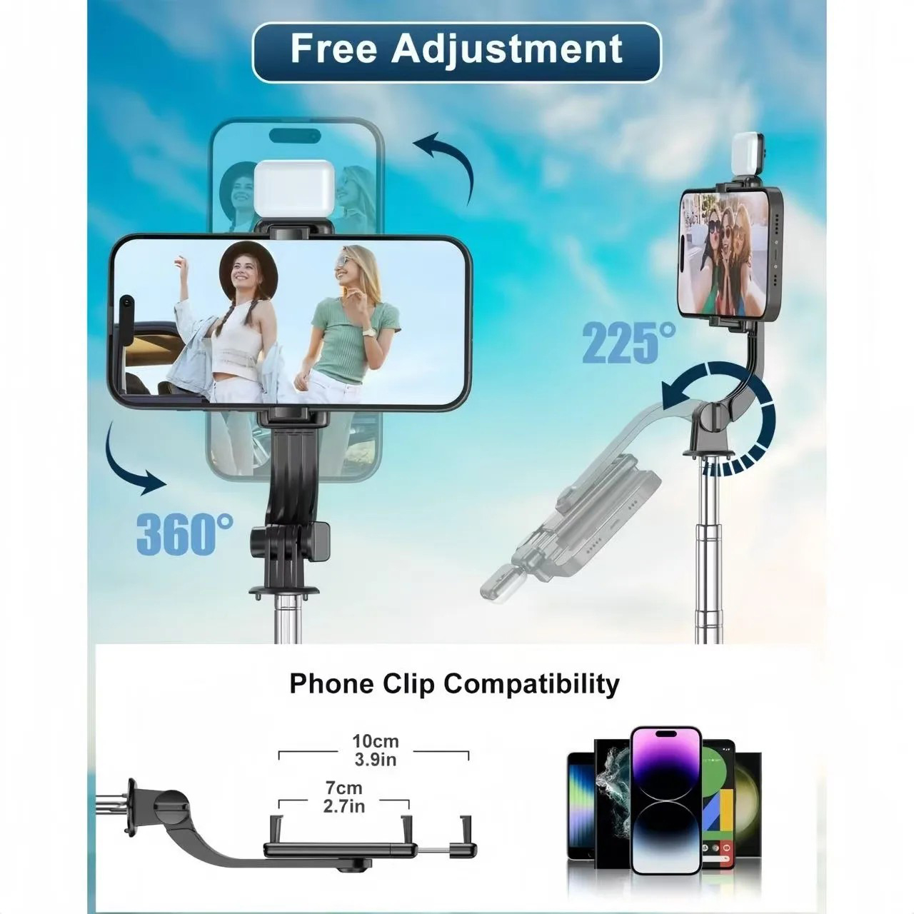1700mm Selfie Stick Wireless S – Auto Tracking Tripod recenzja i cena