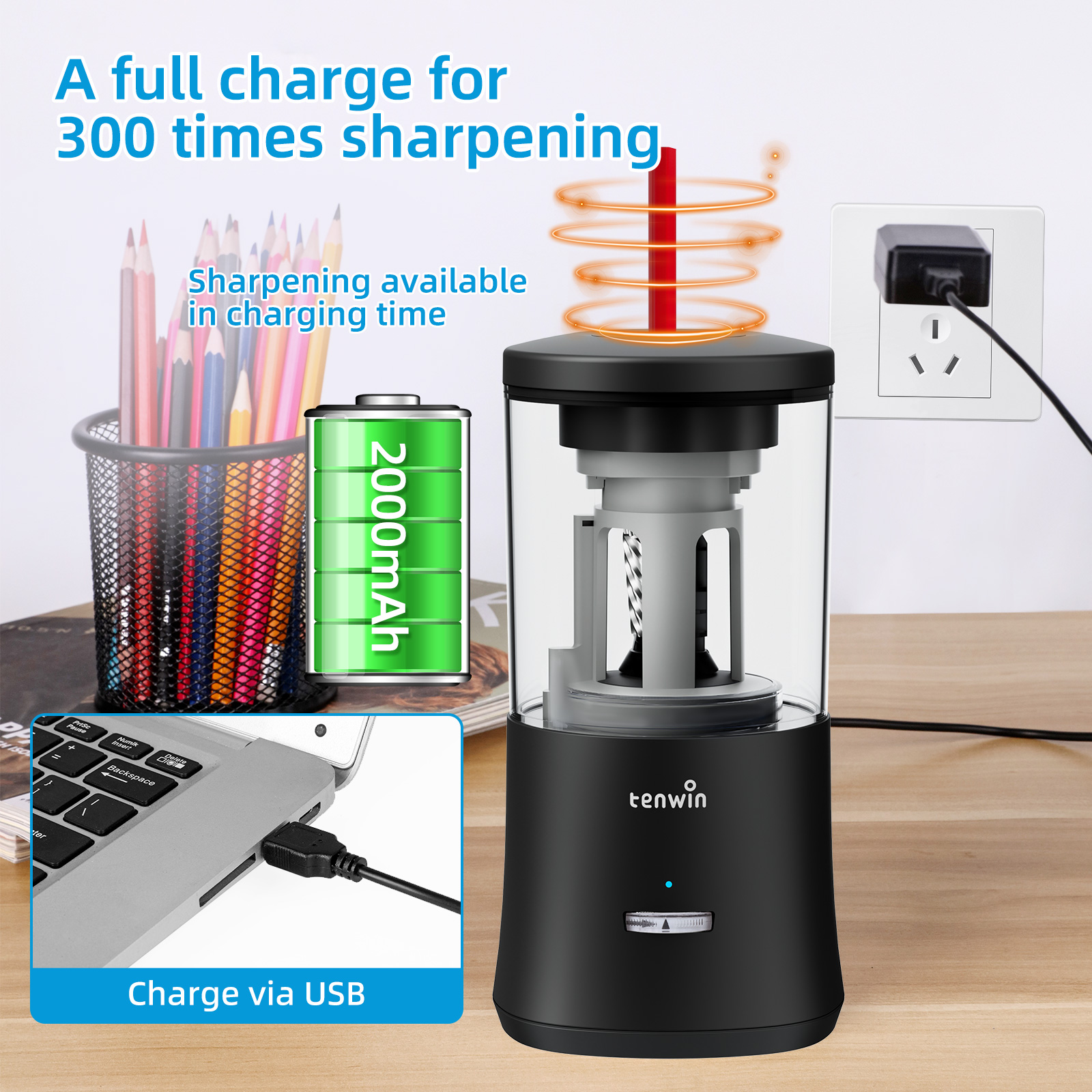 Electric Automatic Pencil Shar – Electronics Gadgets For Home recenzja i cena