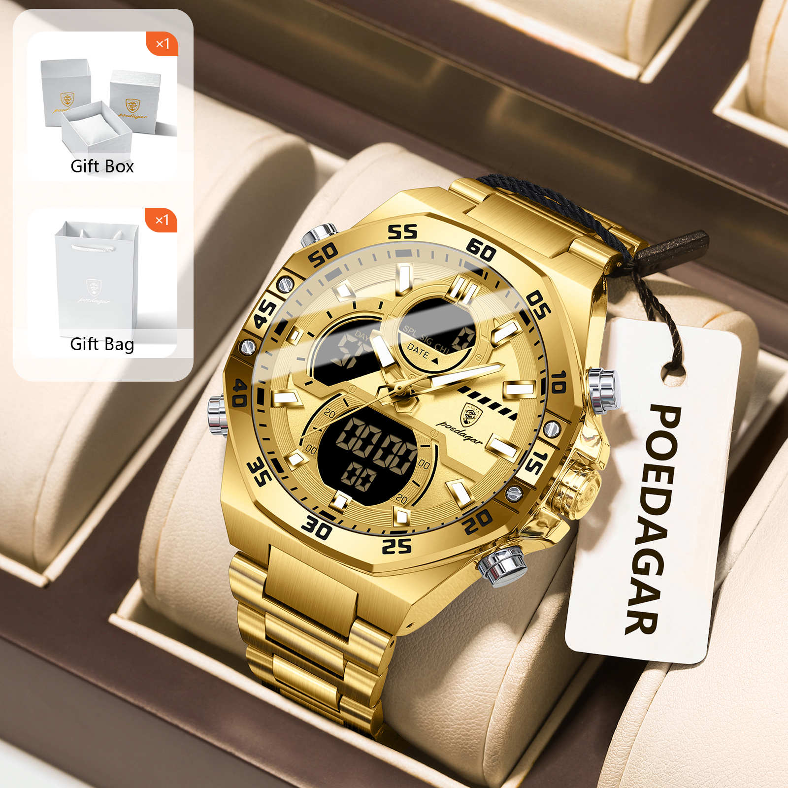 POEDAGAR Sport Men Watch LED W – Electronic Gift recenzja i cena