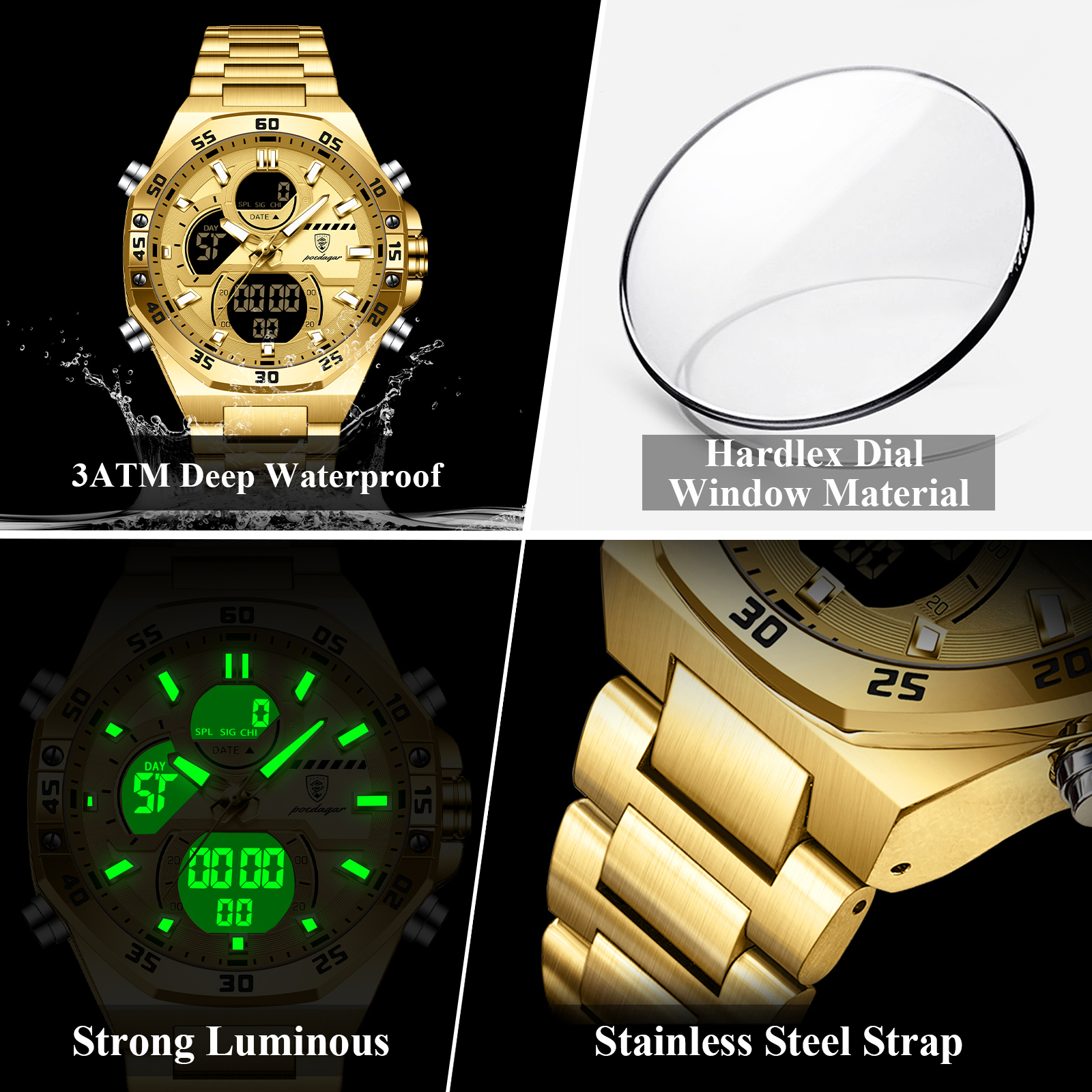 POEDAGAR Sport Men Watch LED W – Electronic Gift recenzja i cena