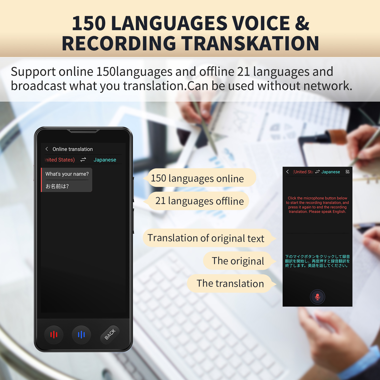 AI Language Translator Device  – Portable Translator Device recenzja i cena