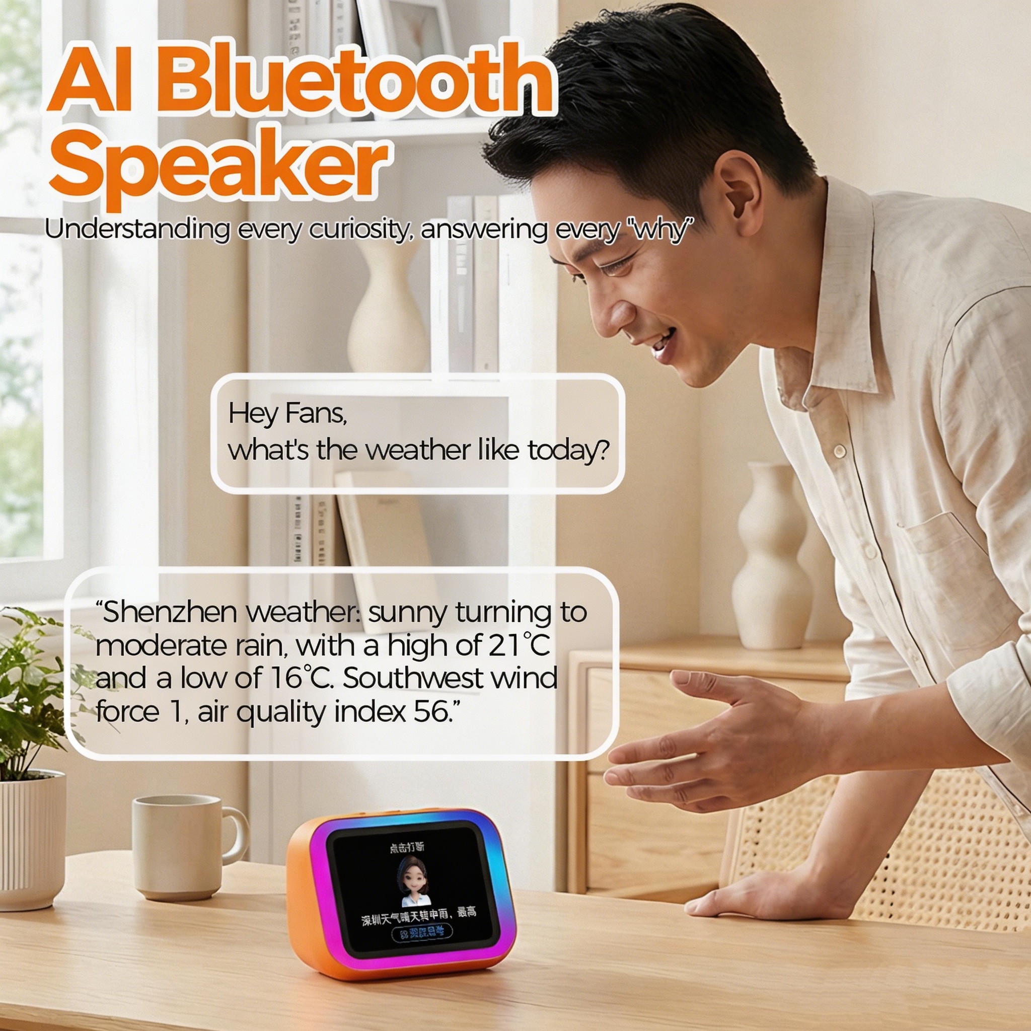 AI Bluetooth Speaker 5.4 AI vo – Portable Translator Device recenzja i cena
