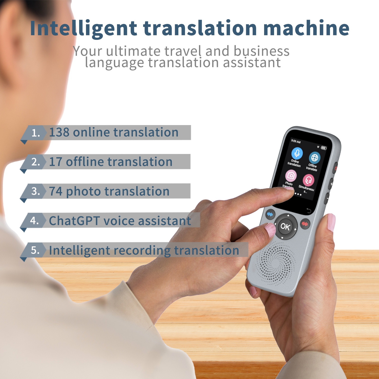 High-end AI Translator No WiFi – Portable Translator Device recenzja i cena