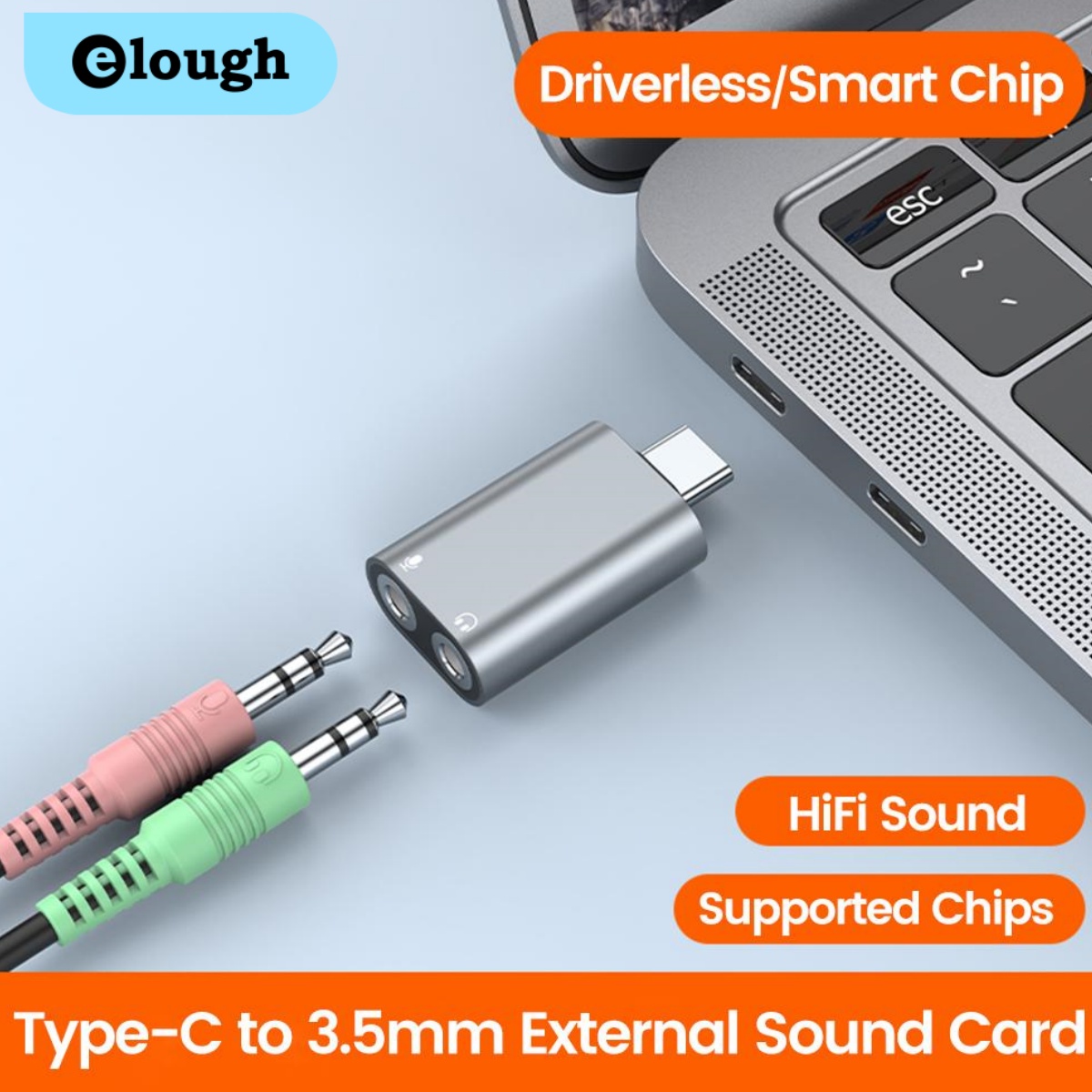 Elough Type C To 3.5mm Externa – Usb Sound Card External recenzja i cena