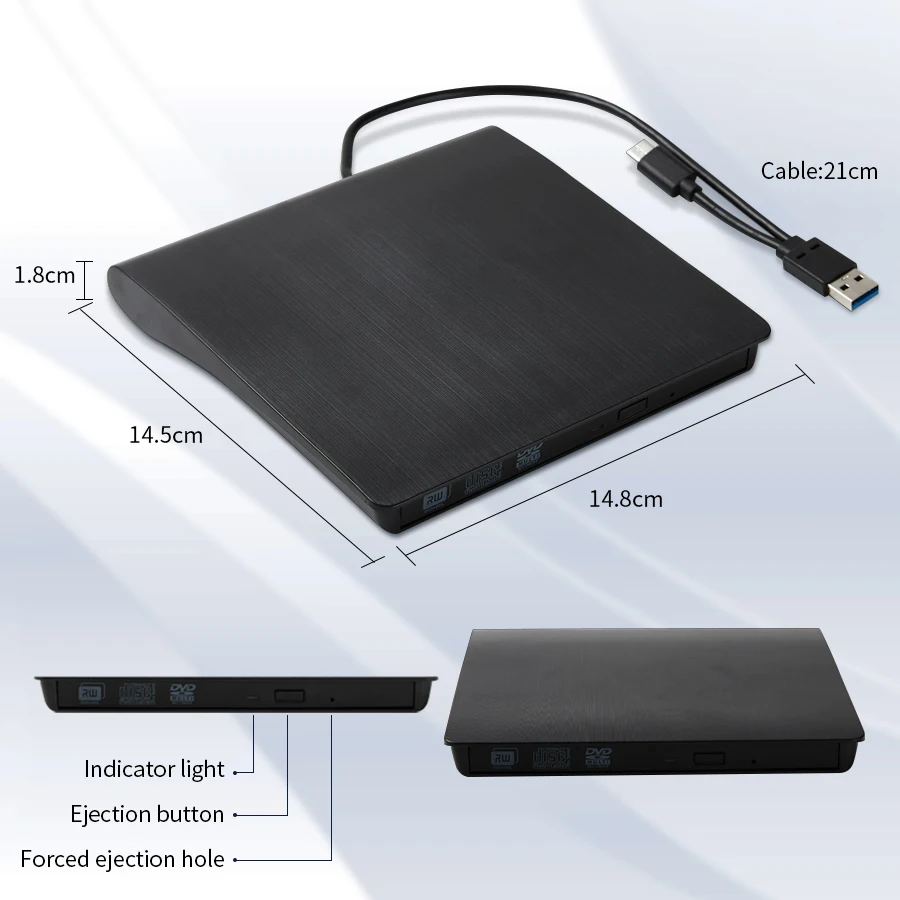 USB 3.0 Type-C DVD Burner 2-in – Usb Sound Card External recenzja i cena