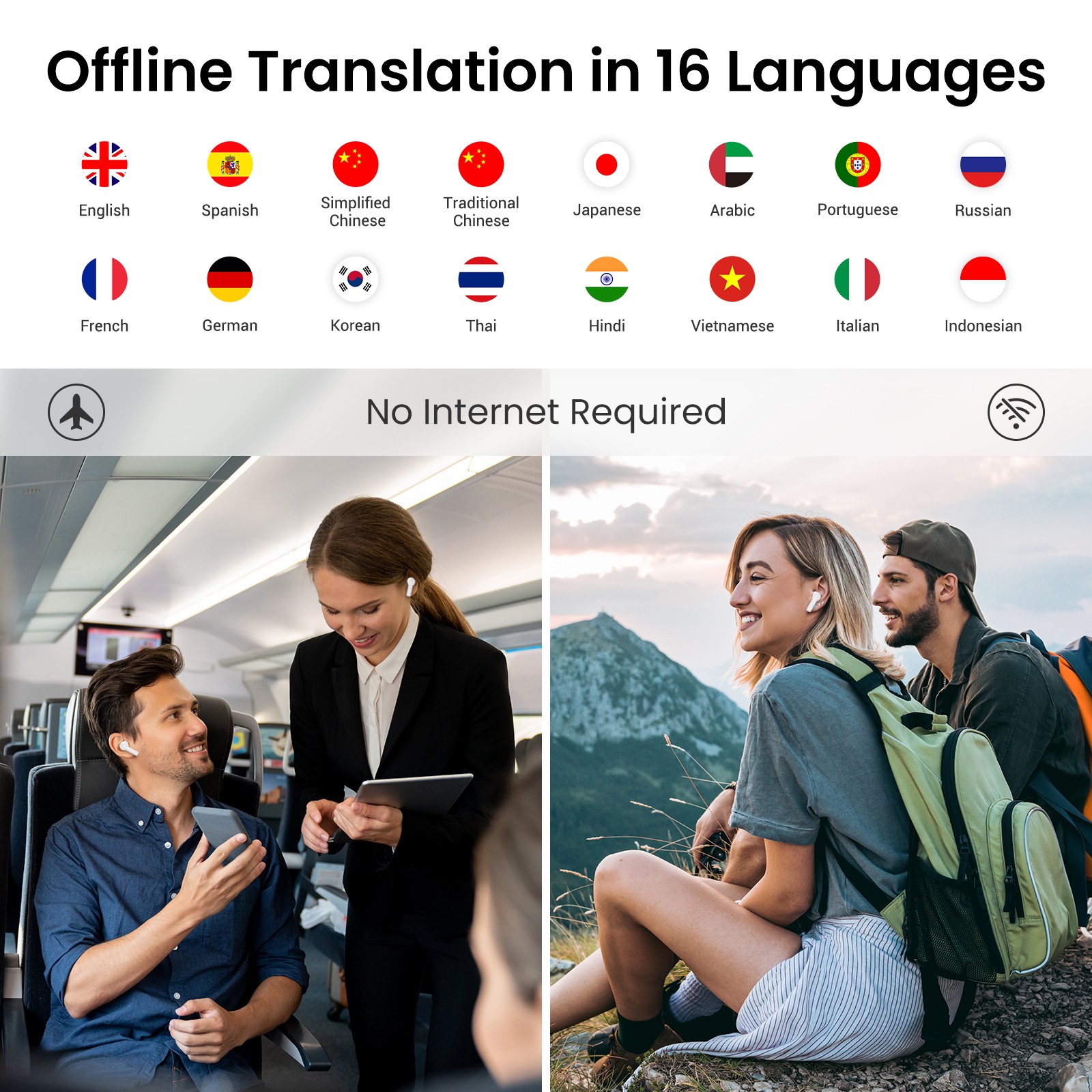 Wooask [A8] Translator Earbuds – Portable Translator Device recenzja i cena