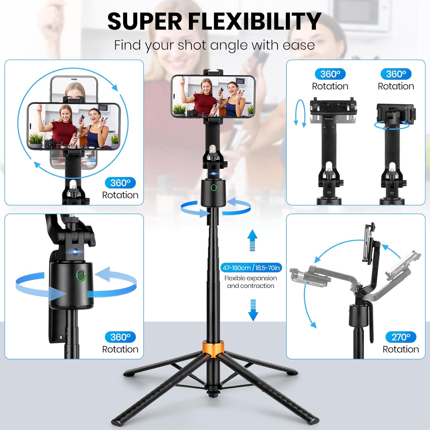 180cm/71in Tall Foldable Tripo – Auto Tracking Tripod recenzja i cena