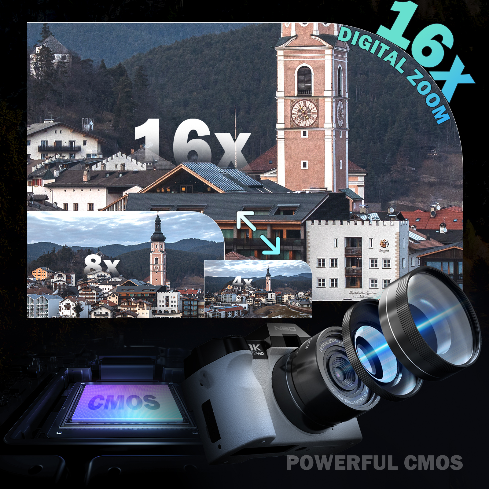 NBD 8K Vlog Camera 64MP Digita – Electronics Gadgets For Home recenzja i cena
